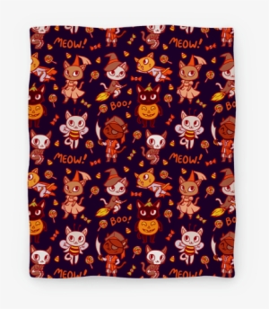Spooky Cute Cats In Halloween Costumes Blanket - Spooky Cute Cats In Halloween Costumes Tote Bag: Funny