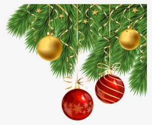 Christmas Balls Corner Decoration Clip Art Gallery - Transparent Christmas Corner Png