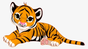 Raja, The Baby Tiger - Tiger Cartoon Png