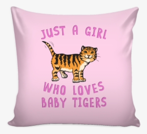 Just A Girl Who Loves Baby Tiger Pillow Cover Animal - Cute Tiger Large Wall Clock