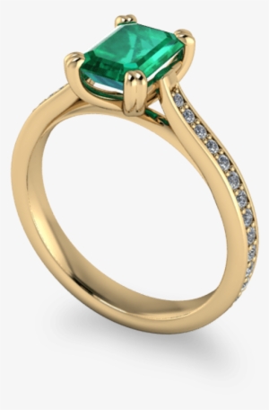 Emerald And Diamond Vintage Style Ring - New Style Gold Ring