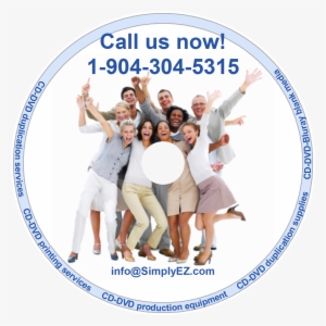 Cd Print, Dvd Printer, Color Disc Prints - Group Of Happy Employees