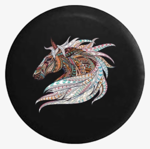 Geometric Design Horse Mane Rv Camper Spare Tire Cover-35