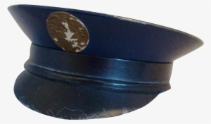 Vintage 1940's Wwii Black Military Cap Hat Ladies Powder