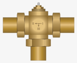 1" × 3-way Mixing/diverting Valve - Cross