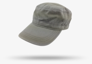 Blank Stone Washed Denim Cap Flat Top Military Cap - Baseball Cap