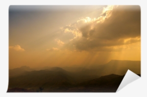 Fotomural Montañas Hermosas Con El Rayo De Luz - Sunrise