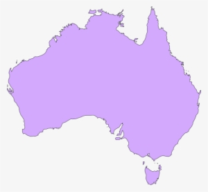 Australia Purple Map Clip Art At Clipartimage - Map Of Australia