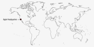 Png Clipart Source - White And Black World Map
