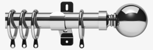 Belgravia 28mm Curtain Pole Chrome - Swish Elements 25/28mm Minster Pole Set 180cm Chrome