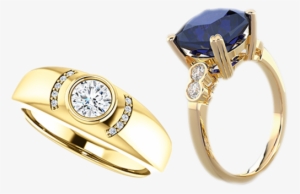 Guygirl Pointing In Glass Rings - 14k Rose Gold Round 6mm Moissanite Forever Brilliant