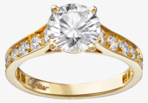 1895 Solitaire Ringyellow Gold, Diamonds - Cartier 1895 Solitaire Ring Yellow Gold