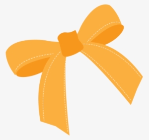At The Party - Orange Bow Png