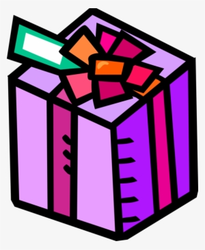 Vector Illustration Of Gift Wrapped Christmas Or Birthday - Geburtstagsgeschenk Clipart