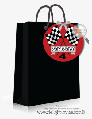 Dragster Racer Birthday Party Favor Tag - Birthday Party Race Car Favor Bags