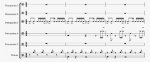 Drumsets With Less Than Five Lines - Sheet Music
