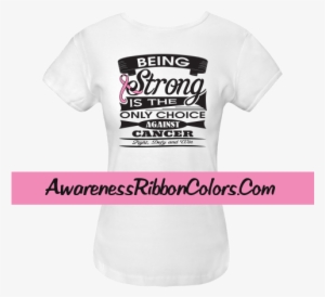 Breast Cancer Being Strong Is The Only Choice Against - Awareness Ribbon