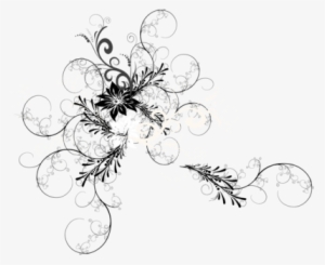 White Flower Vector Png Blanco Y Negro Florales Psd, - Floral Blanco Y Negro Png