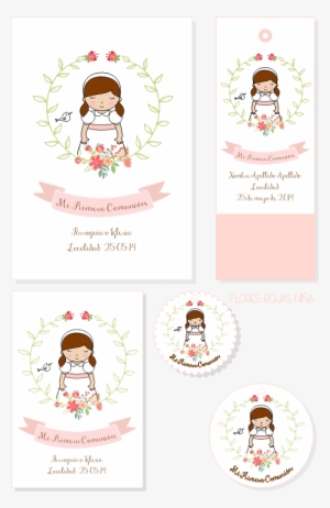 Recordatorios Primera Comunión Para Niñas - Tarjetas De Recordatorio Primera Comunion