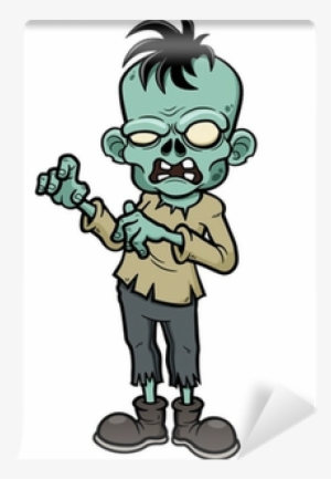 Vector Illustration Of Cartoon Zombie Wall Mural •