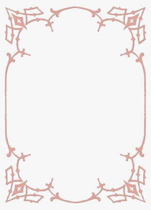 Rosy Filigree Frame - Decorative Frames Transparent Background