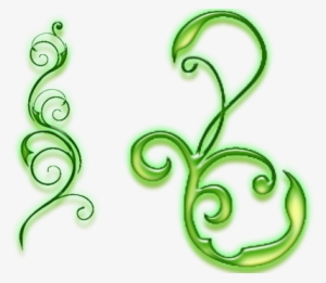 Filigree Border Png Vector Plants Grafpedia Flower - Swirl Glow Png Transparent Green