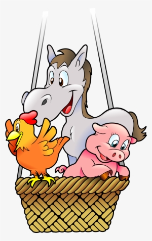 This Free Icons Png Design Of Farm's Animals In A Balloon