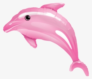42" Giant Delightful Dolphin Balloon Pink Sea Life - Pink Dolphin Balloon