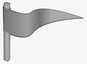 Gray Clipart Flag - Waving Blank Flag Gif