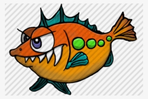 Hand-drawn Cartoon Alien Fish By Aaron Goodson - Pomacentridae