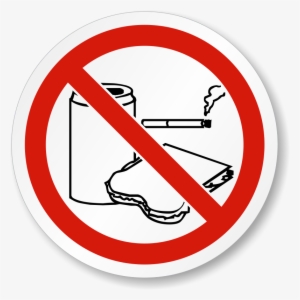 Iso Do Not Eat, Drink Or Smoke Label - No Food Or Drink Symbol