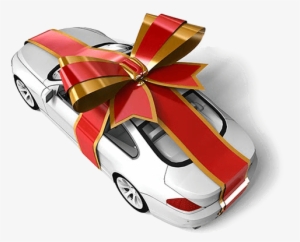 Car In Gift Wrap - Car Gift Wrap Png