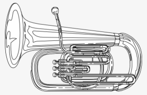 Tuba Clipart 3 Image - Tuba Instrument Black And White