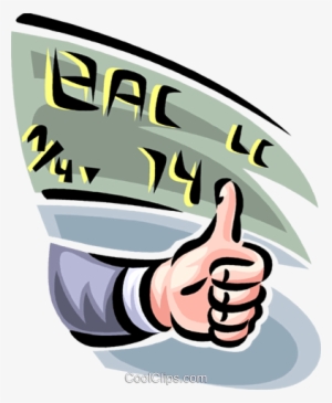 Thumbs Up Market Projections Royalty Free Vector Clip - Illustration