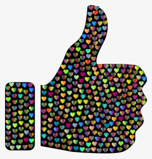 This Free Icons Png Design Of Prismatic Hearts Thumbs