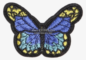 Customized Butterfly With Blue Wings Sewed On Patch - Lepidoptera