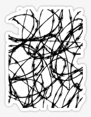 "razor Wire By Chillee Wilson" Stickers By Chilleewilson - Alambre De Puas Dibujo