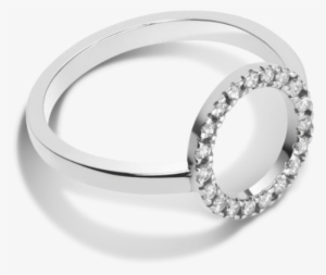 The Diamond Glare White Gold - Diamond Circle Ring With White Diamonds