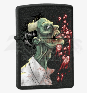 Zombie Brains Zippo Lighter - Zippo Zombie Brains Black Crackle Finish Lighter 7293