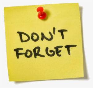 Don T Forget Clipart Post It Note - Reminder Notice