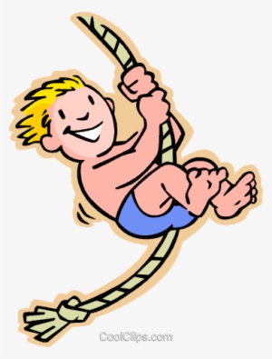 Children At Play, Kids, Swinging On Rope Royalty Free - Swinging On A Rope