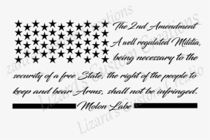 2nd Amendment Truck Decal Example Image