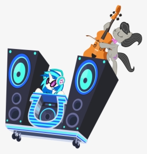 Dj Pon 3 And Octavia's Ride Vector - Mlp Dj Pon 3 And Octavia