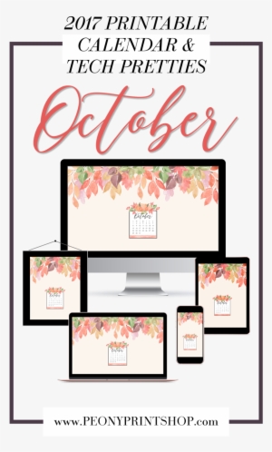 October 2017 Tech Pretties Printable Calendar