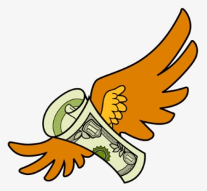 Wings Clipart Money - Throw Money Away Clipart