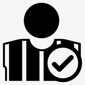 Football Referee With Check Mark Vector - Referee Icon