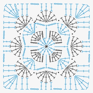 Granny Betty Chart - Crochet Granny Square Diagrams