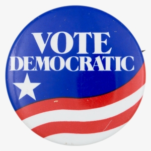 Vote Democratic Flag Political Button Museum
