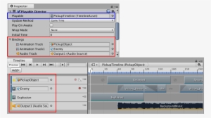 The Playable Director Component Shows The Timeline - Timeline