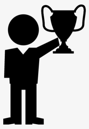 Winner With Trophy Vector - Profesor Icono Png